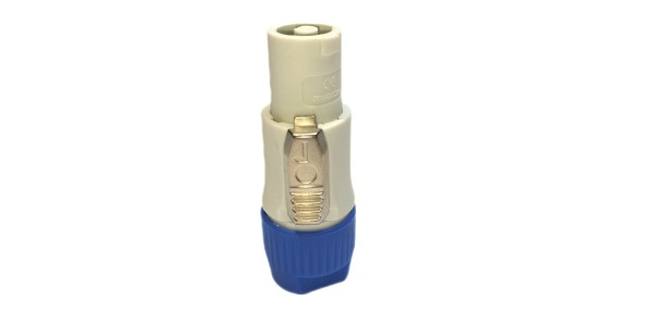 Ficha powercon macho branco/azul
